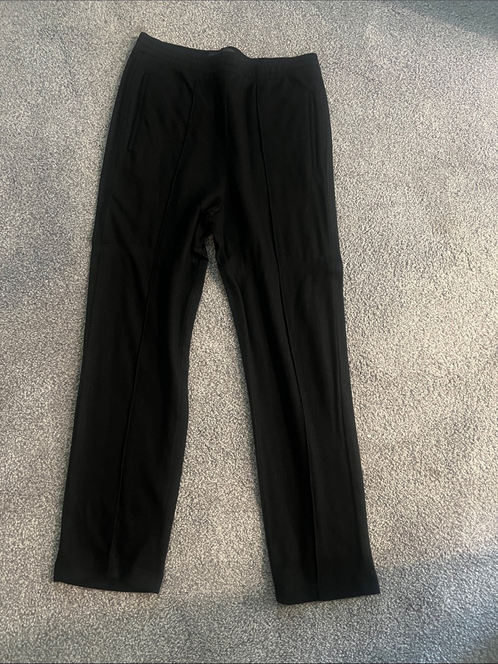 rag & bone Black WOOL Straight-Leg Pants